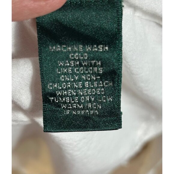 Lauren Ralph Lauren Women's M Top White Lace Sheer Cottage Core Long Sleeve - Picture 2 of 12